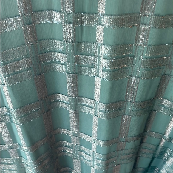 Calvin Klein Green Plaid Dress 3/4 sleeve jewel neck - Picture 7 of 7